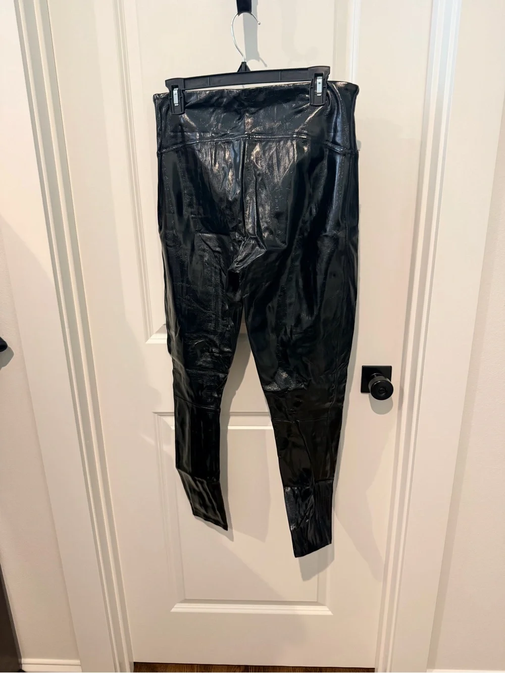 SPANX Black Faux-Leather Leggings